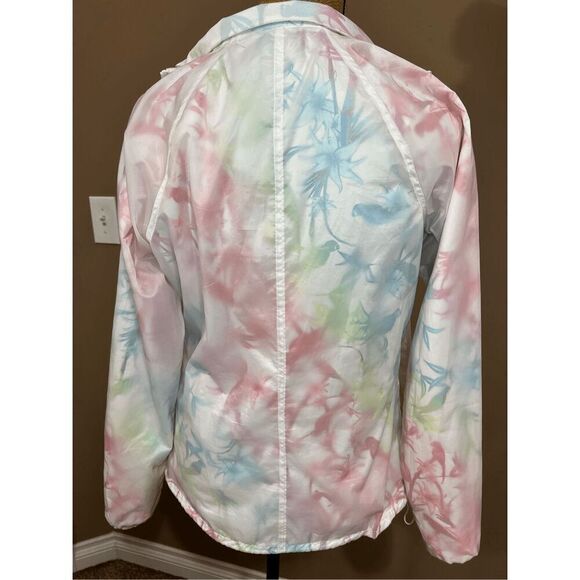 Fila Sport Windbreaker Jacket Size S 4/6 Orchid Performance Pastel Light Tie Dye - Picture 4 of 14